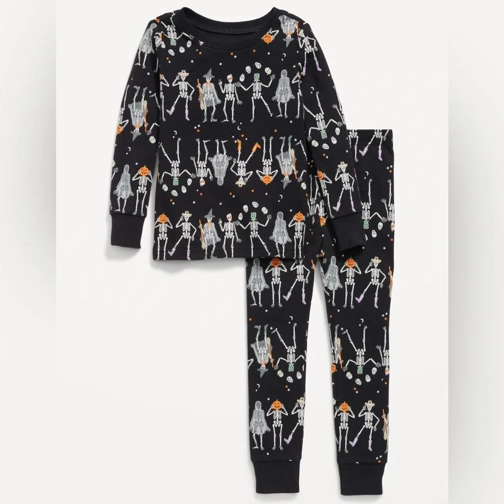 Old Navy Halloween Skeleton Pajama Set 3T